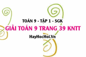 Giải Toán 9 trang 39 tập 1 Kết nối tri thức